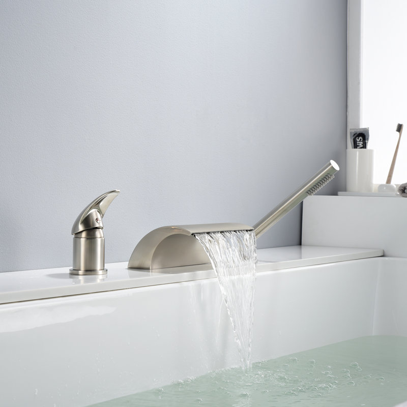 sumerain Bathtub Faucet Deck Mount, Bath Tub Faucet with High Flow Waterfall Spout & Reviews ...